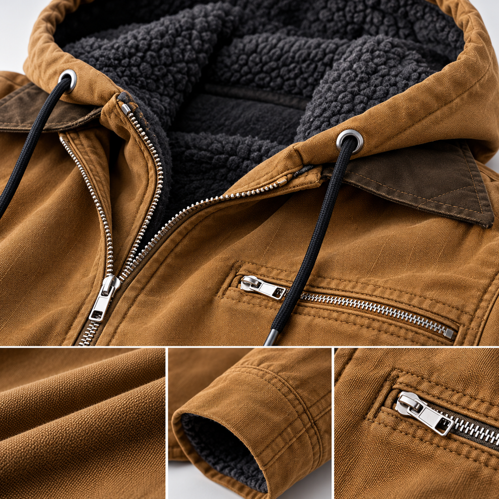 Men's Hooded Zip-Up Winter Jacket