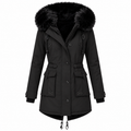 Women's Faux Fur Hooded Winter Parka Coat